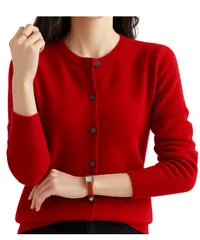 [Dep Club] ナチュラル感ある極上の風合い カーディガン レディース オフィス ニット 大きいサイズ 制服 セーター カーデガン 長袖 無地 看護師 学生 スクール 事務 春 秋 冬 (JP, アルファベット, 2XL,  [ワインレッド] [2XL]