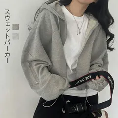 再入荷 パーカー スウェットパーカー レディース スウェットジャケット フード付き スウェット ジップアップ オーバーサイズ 体型カバー トレーナー トップス 春 秋 ジャケット
