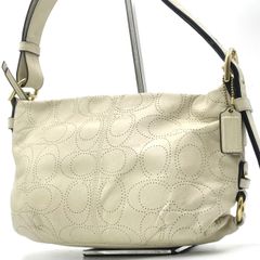 美品● COACH コーチ ショルダーバッグ ワンショルダー アクセサリーポーチ シグネチャー ロゴ レザー