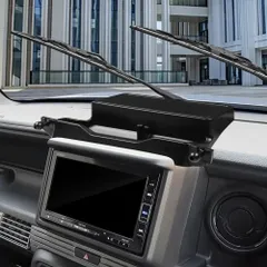 【送料無料】24年本田N-VAN専用ナビ画面収納ボックス＆スマホスタンド二合一セット 車内整理に最適 便利な底座+支架4点セット 内装アクセサリー