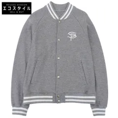 SOPHNET. ソフネット 美品 COMPACT DOUBLE KNIT SP LOGO VARSITY JACKET ジャケット メンズ グレー M SOPH-242049 M