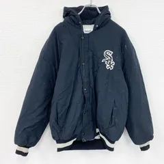 古着 used　～90s　DeLONG　フード付きスタジャン/スタジアムジャケット　ヴィンテージ　黒　ブラック　Lサイズ