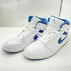 【中古】NIKE AIR JORDAN 1 MID SE 28.5cm ホワイト＆ブルー[79]