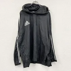 古着 used　90s～　adidas　アディダス　ナイロンパーカー　ウインドブレーカー　ヴィンテージ　黒　ブラック　Oサイズ