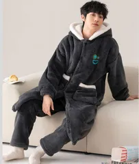 再入荷 メンズ パジャマ ルームウェア 長袖 もこもこ 前開き 上下セット セットアップ あったか ホームウエア 部屋着 室内着 長袖パジャマ 大人 防寒 保温 秋 冬 軽量