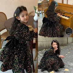 再入荷 子供ドレス 発表会 ピアノ ドレス フォーマル キッズ ふんわり感 ロングワンピース 女の子 フレアワンピース ジュニア 結婚式 お誕生日 写真 プレゼント 姫系 子供服 卒業式 お姫様