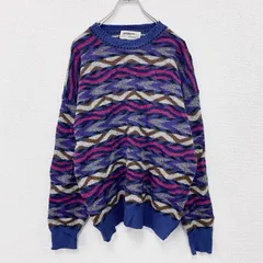古着 used　90s～　MONDO di Marco　ニットセーター　ユーロ　総柄　ヴィンテージ　マルチカラー　Mサイズ