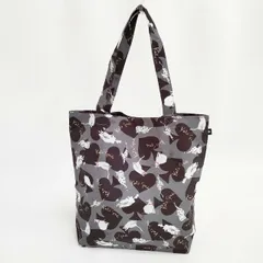 Kate Spade ネコ柄 エコバッグ トートバッグ グレー ブラウン ホワイト レディース ケイトスペード【中古】5-1029G∞