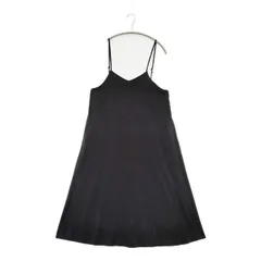 nano universe ポリエステル キャミソールワンピ ノースリーブ ワンピース ブラック レディース ナノユニバース【中古】5-1109M∞