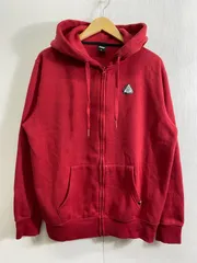 DC SHOES ディーシーシューズ ジップアップ パーカー スウェット 裏起毛 ロゴ ワンポイント フーディー 古着 VINTAGE メンズ M レッド系 C391のサムネイル