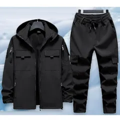 再入荷 セットアップ 裏起毛 ウインドブレーカー メンズ 防寒 マウンテンパーカー 上下セット 撥水 ミリタリー ジャンパー ボアパンツ スポーツ 自転車 アウトドア