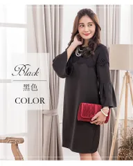 再入荷 ワンピース 大きいサイズ パーティー ドレス 膝丈 卒業 袖あり お呼ばれ 披露宴 二次会 スーツ 母 ママ 入学 入園 結婚式 謝恩会 フォーマル 20代 30代 40代 50代 レディース 体型カバー パーティードレス 韓国