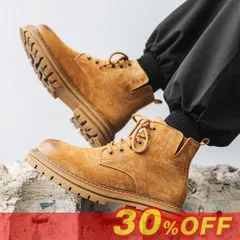 再入荷 カジュアルブーツ メンズ マーティンブーツ ショートブーツ 厚底 ワークブーツ カジュアル 革靴 編み上げブーツ お洒落 歩きやすい おしゃれ ショート 春 秋 冬用 ☆