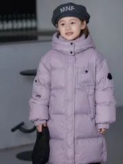 再入荷 子供服 ダウンコート 女の子 キッズ服 ダウンジャケット ロング 長袖 キッズジャケット フード付き ロングダウンコート 冬用 子供 ロング丈 ガール 防寒 冬服 暖かい 防寒着 ~ ☆
