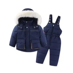 再入荷 子供服 上下セット アウター ジャケット キッズコート 中綿 サロペット パンツ 可愛い フード付き スキーウェア スノーボードウェア 秋冬 防風 防寒着 防風 軽量 雪遊び お出かけ 通学 普段用 カジュアル おしゃれ