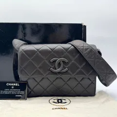 人気✨CHANEL シャネル ショルダーバッグ ラムスキン マトラッセ ココマーク ブラック レザー