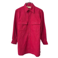90s USA製 L.L.Bean 長袖 フランネルシャツ M レッド エルエルビーン ボタン 90年代 シャモアクロス 胸ポケット 春秋物 a803-5712のサムネイル