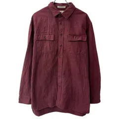 90～00s L.L.Bean 長袖 無地シャツ XL ワインレッド エルエルビーン ボタン 00年代 シャモアクロス フランネル 春秋物 a803-5717のサムネイル