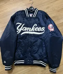 XL) NEW YORK ヤンキース マジェスティック スタジアム ジャケット ネイビー
