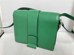 フェレ レザーショルダーバッグ ミントグリーン ゴールド金具 S 本革 