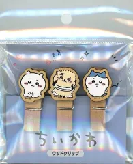 【中古】クリップ ブルー ウッドクリップ 「ちいかわ」
