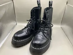 Dr.Martens ドクターマーチン ジェイドン 8ホール サイドジップ レザー レースアップ ブーツ ブラック UK8