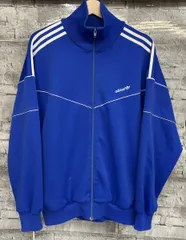 adidas アディダス 80s トラックジャケット トレフォイルロゴ  ジャージ ブルー 