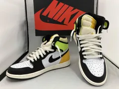 NIKE ナイキ スニーカー AIR JORDAN 1 RETRO HIGH OG 555088 118 ホワイト イエロー ブラック 28cm