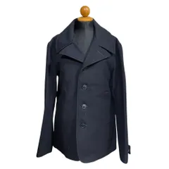 ◆シップス SHIPS コート ネイビー Mサイズ  ピーコート メンズ アウター シングル ジャケット 生活臭有り中古品◆ Q105553NM