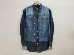 DSQUARED2 ディースクエアード デザインデニム長袖シャツ デニム長袖シャツ デニムシャツ ダメージ加工デニムシャツ デニムブルー 44 春