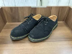 Dr.Marten ドクターマーチン デッキシューズ ブラック コーデュロイ 1461 3ホールシューズ ローカットシューズ サイズ26.5 使用感有