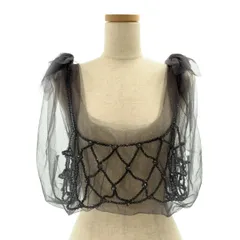 【美品】  Chika Kisada / チカキサダ | チュール ビジュー ビスチェ トップス | グレー系 | レディース
