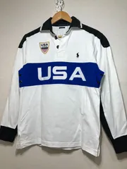 803011 POLO RALPH LAUREN CUSTOM FIT USA ナンバリング 長袖 ラガーシャツ S ポロシャツ ポロ ラルフローレン