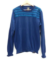 DIESEL ディーゼル/ボーダーデザインニット/サイズXL/ネイビー×グリーン 綿70% 毛30%/メンズ/FB3291