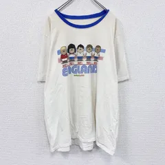 古着 used　00s　Weenicons　リンガーTシャツ　イングランド代表　ベッカム　ヴィンテージ　ホワイト　2XLサイズ