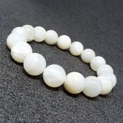 本翡翠 在庫お買い得氷糯種白本翡翠ブレスレット 約9.2ミリ - メルカリ