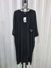 ディズニー ミッキーマウス 新品 ブラック ロング Tシャツ ワンピース