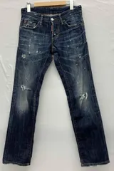 DSQUARED2 ディースクエアード　ダメージ　ジーンズ　　デニム　ジーパン　ペイント　made in itary ブルー系　サイズ42