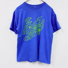 古着 used　Print Star　半袖プリントTシャツ　両面プリント　青　ブルー　Sサイズ