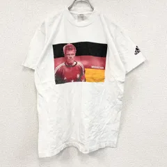 古着 used　～00s　adidas　アディダス　オリバー・カーン　半袖Tシャツ　人物T　ヴィンテージ　白　ホワイト　Mサイズ