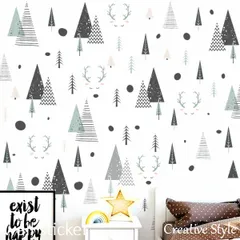 ウォールステッカー パーティー 北欧の森 おしゃれ ウォール ステッカー happy birthday 子供部屋 可愛い トイレ 壁飾り インテリア 壁紙 シール diy 壁紙 リフォーム ウォール デコ シール インテリア 剥がせるステッカー 誕生日♪