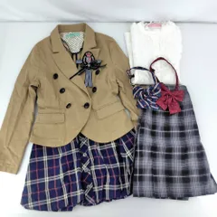 05w19647 【子供服】スーツ150サイズ ジャケット スカート ブラウス mezzo piano  女の子 発表会 卒業式 入学式 フォーマル 衣装  スーツ  【中古品】