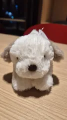 犬のぬいぐるみ 白/ブラウン 可愛いぬいぐるみ