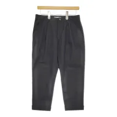 evam eva E171T152 サイズ2 コットン ワンタック クロップドパンツ ブラック レディース エヴァムエヴァ【中古】5-0422M♪