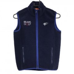 Q391/美品 BEAMS GOLF 中綿ワンピース ロングベスト ボア M 紺 - メルカリ