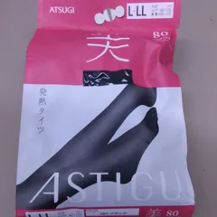 アツギ　美タイツ　８０デニール　ブラック　L-LLサイズ 二点セット