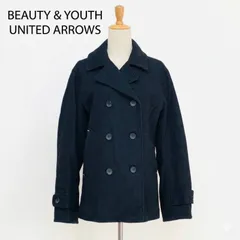 BEAUTY&YOUTH UNITED ARROWS ウールPコート ネイビー L 上品な大人っぽさ #K027-13