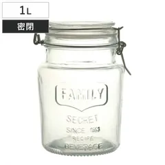 保存容器 ガラス 密閉ボトル 1.0L （ ガラス容器 保存 容器 密閉 密閉容器 食品 ガラス瓶 ガラス保存容器 食品保存 常備菜 作り置き 食品保存容器 おしゃれ ガラスビン キャニスター ストッカー 1000ml )のサムネイル