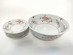 【週末セール！ 3/16(月) 10時まで！】【沖縄・離島は要購入前連絡】食器　皿　たち吉　橘吉　赤絵花文 取り皿揃(箸付)　鉢皿　深皿　絵皿　花柄　昭和レトロ　平成レトロ　ビンテージ　ヴィンテージ　アンティーク　骨董品　まとめ売り　セット売り　※バラ売り不可