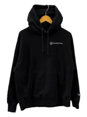 Champion (チャンピオン) REVERSE WEAVE リバースウィーブ プルオーバーパーカー フーディー 両面プリント 裏起毛 Everlight Solar S101 L ブラック レディース/078